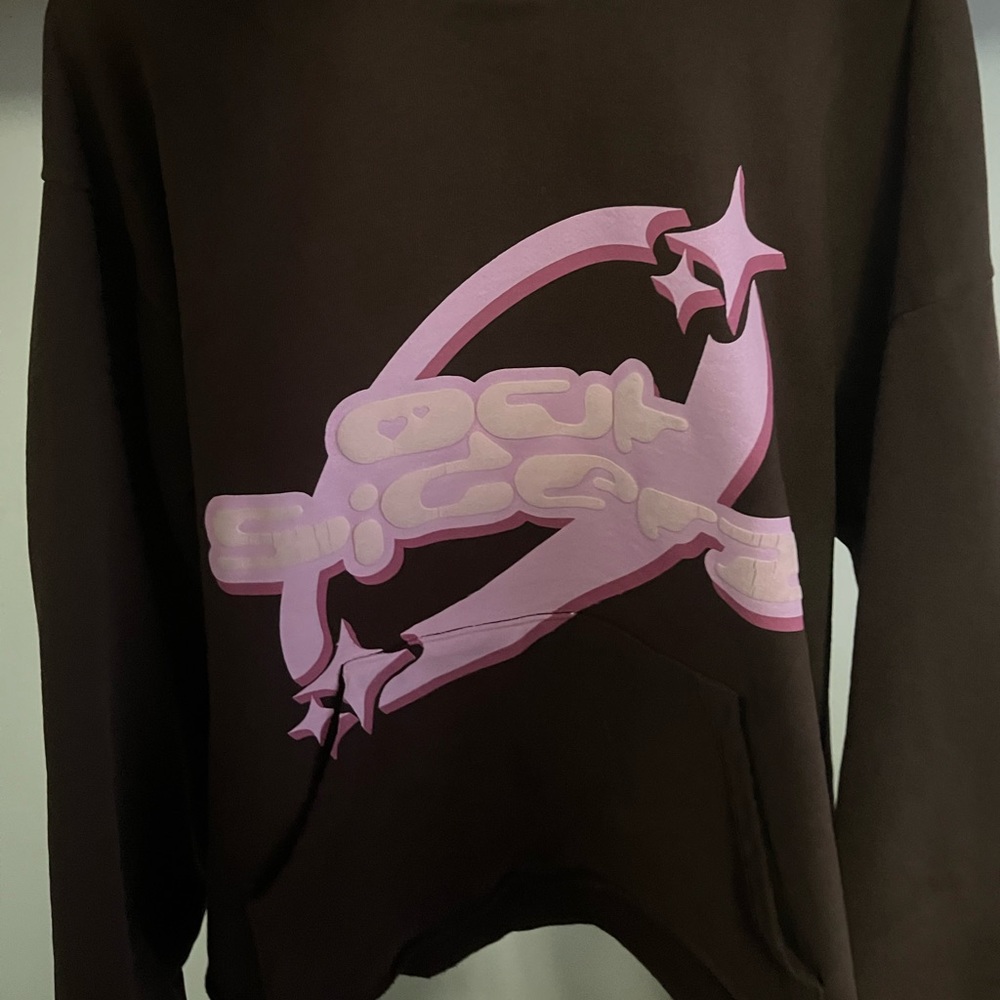 Life Of An Outsider Sweater Brown n Pink